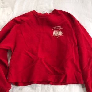 Cropped Crew Neck Hoodie